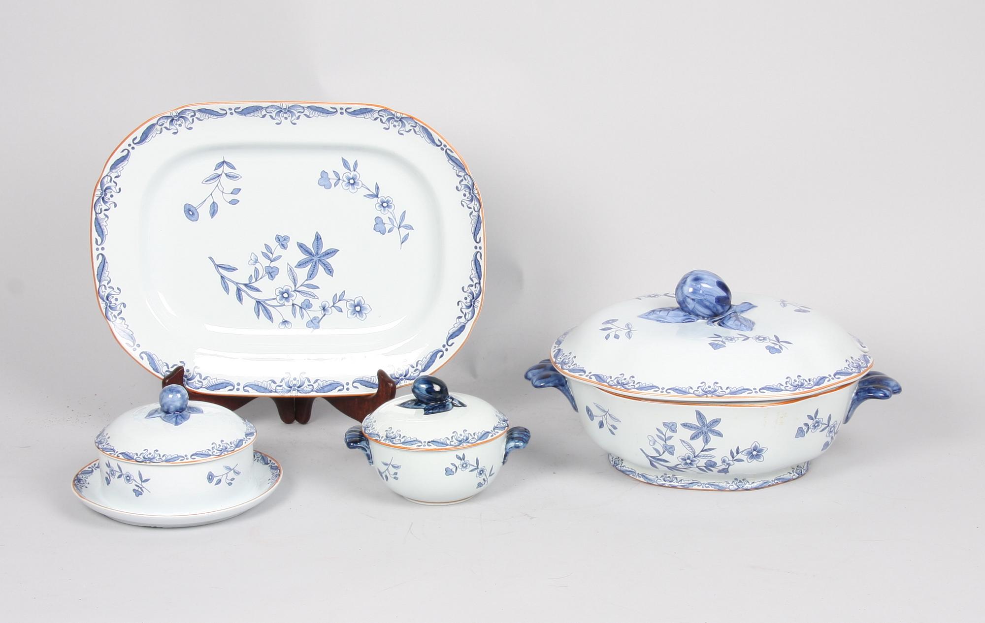 SERVISDELAR, 4 st. Porslin. "Ostindia", Rörstrand.