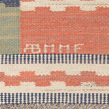 Märta Måås-Fjetterström, a carpet, "Vita Rutmattan", flat weave, ca 112 x 68,5 cm, signed AB MMF.