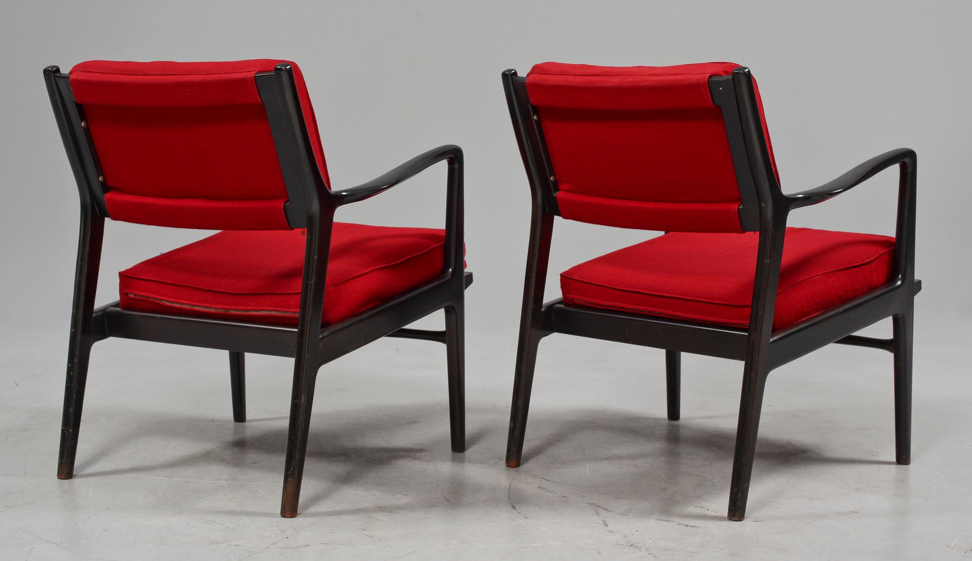 FÅTÖLJER, ett par, JOC, 1900-talets tredje kvartal.