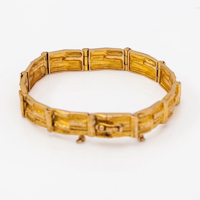 Björn Weckström, A 14K gold bracelet "Cascade". Lapponia 1973.