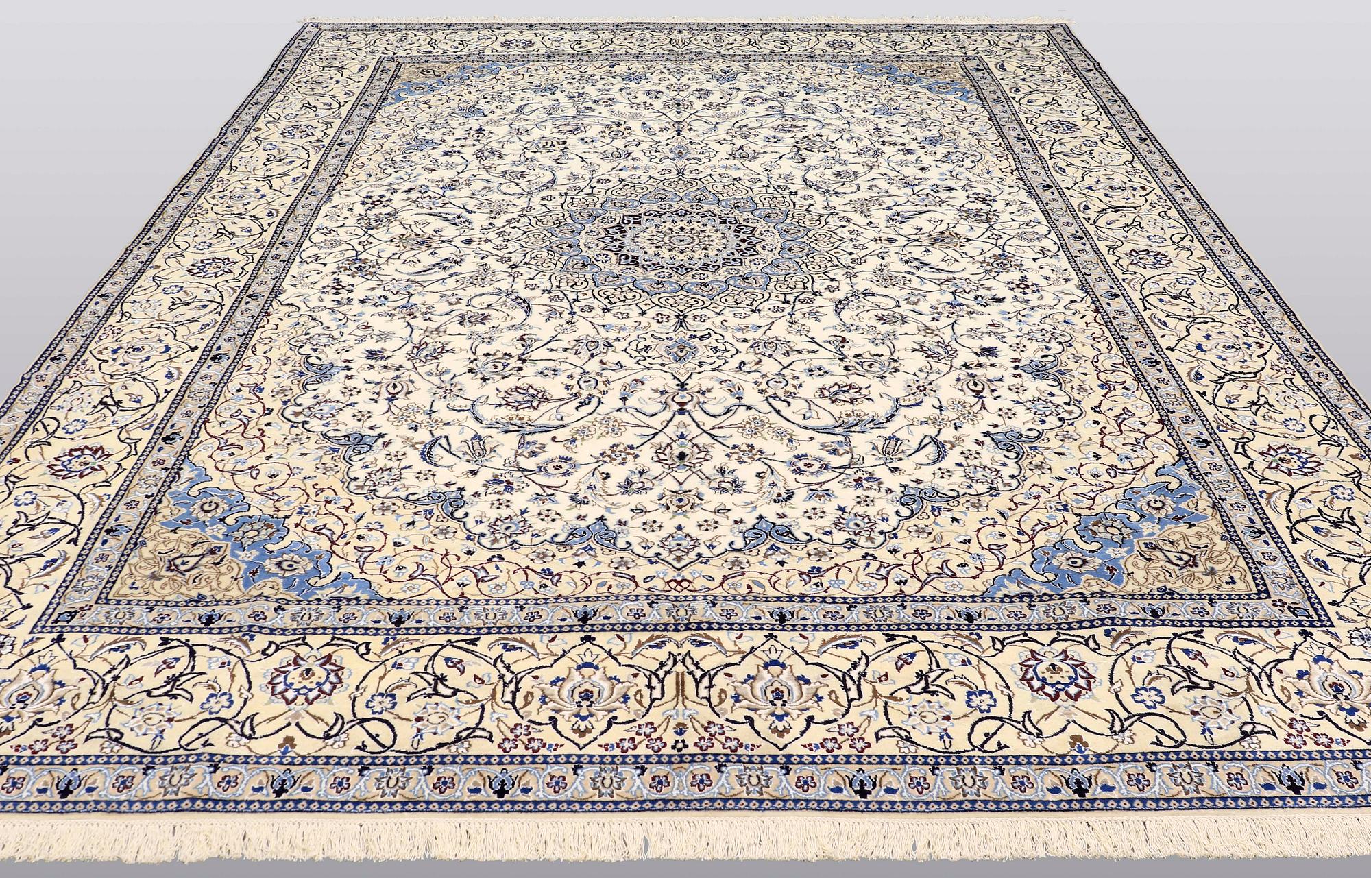 A carpet, Nain part silk s.k 9LAA, ca  417 x 287 cm.