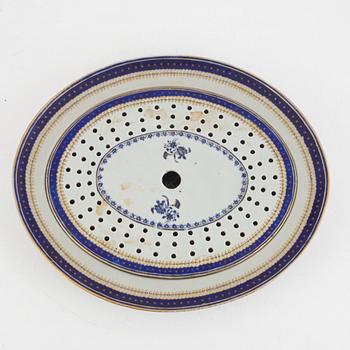 An export porcelain fish serving dish, China, Jiaqing (1796-1820).