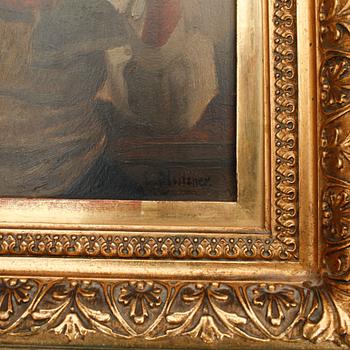 KONSTANTIN STOITZNER, olja på pannå, 2 st, signerade.