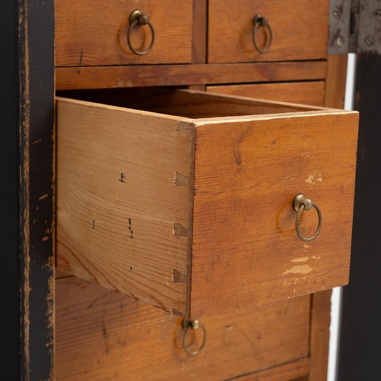 Bedside tables, a pair, first half of the 20th century.