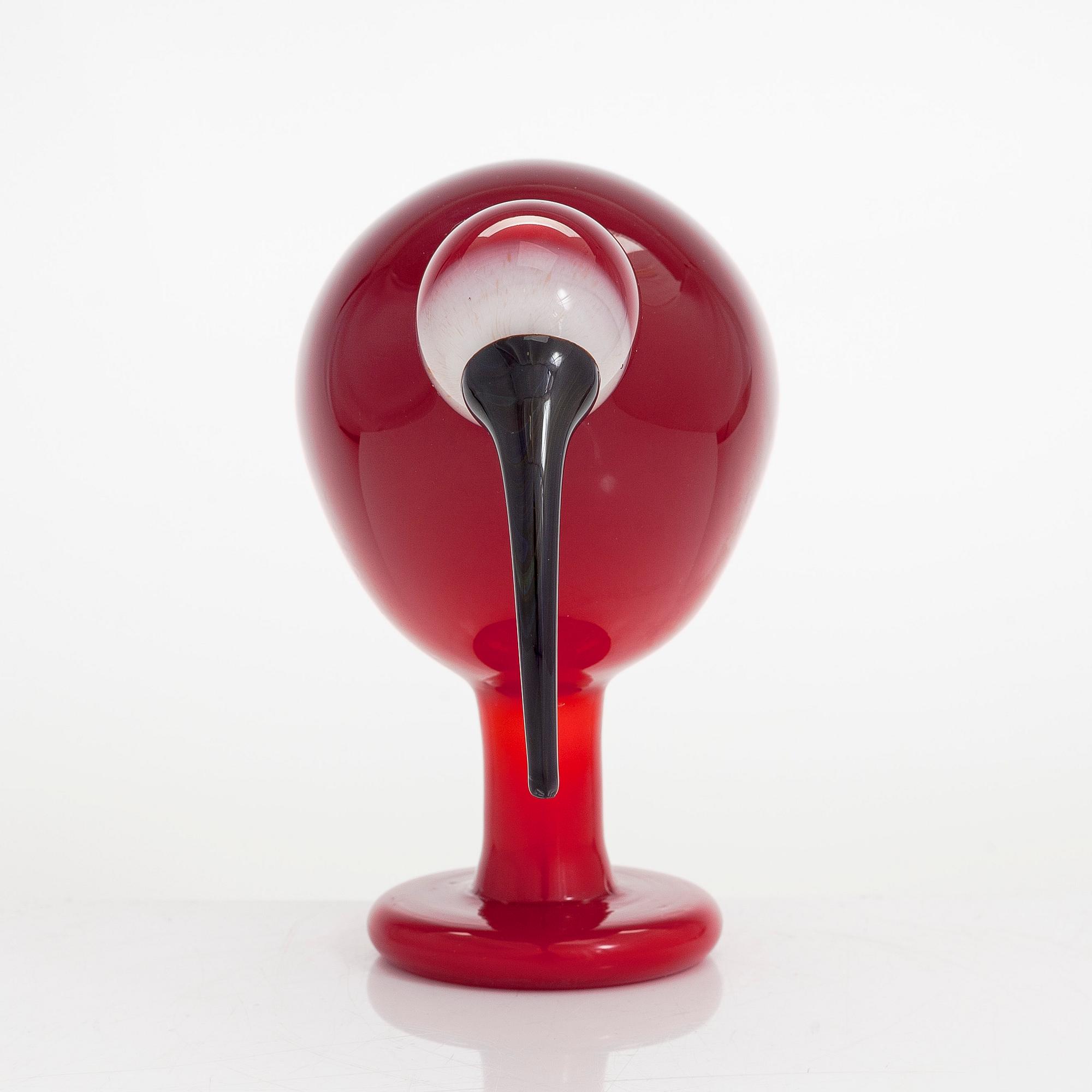 Oiva Toikka, glasfågel, signerad O. Toikka Nuutajärvi.