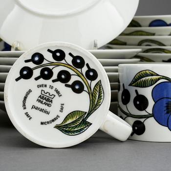 SERVIS, 26 delar, porslin, "Paratiisi", Birger Kaipiainen, Arabia.