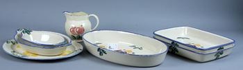 MATSERVISDELAR, 7 st, keramik, Poole Pottery, England.