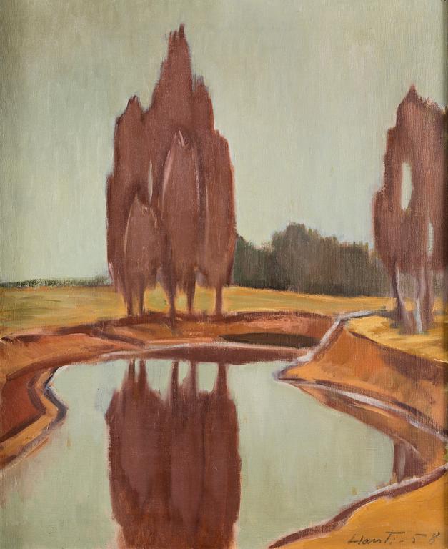 REINO HARSTI, oil on canvas, signed -58.