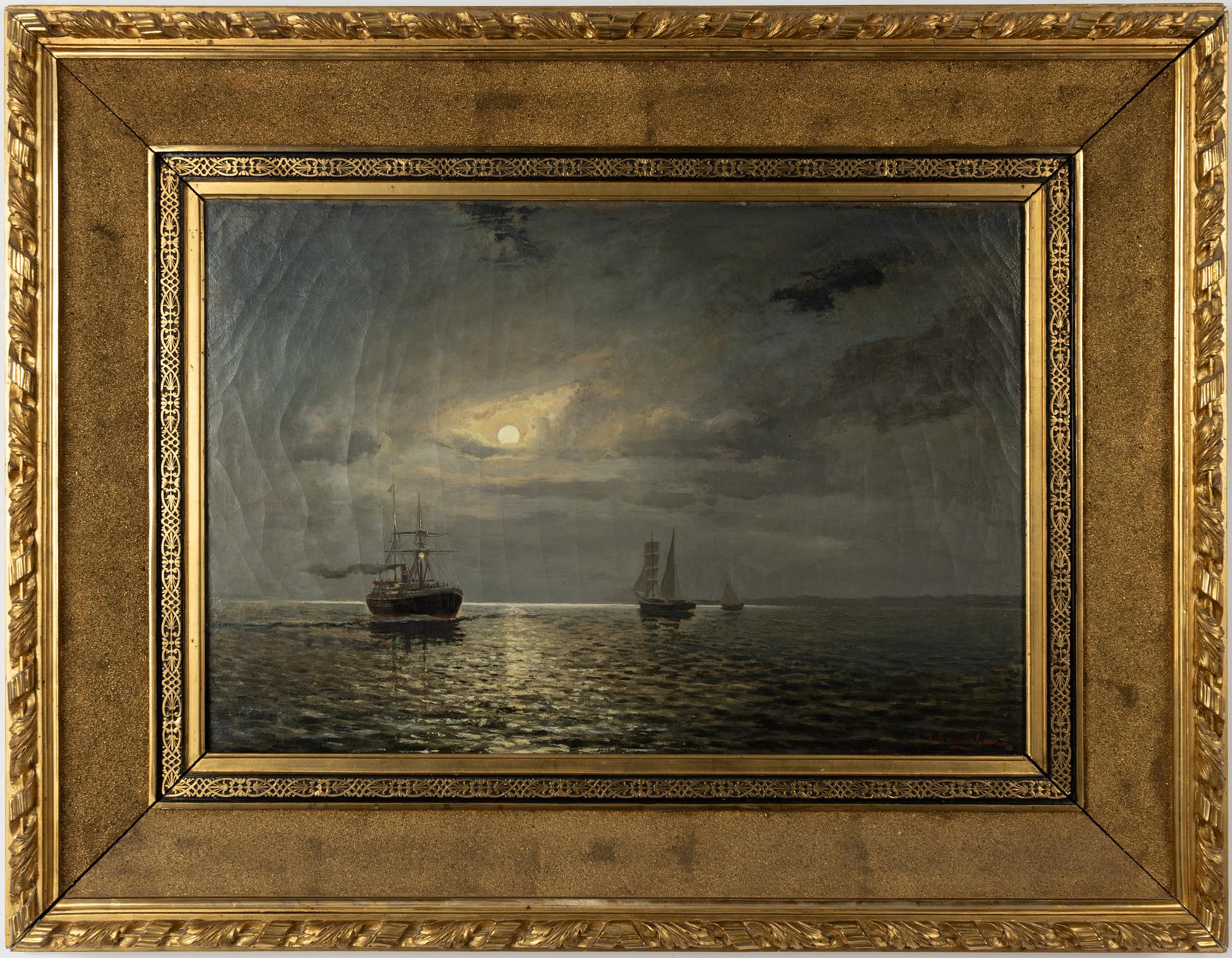 Christian Fredrik Swensson, Moonlight Sailing.