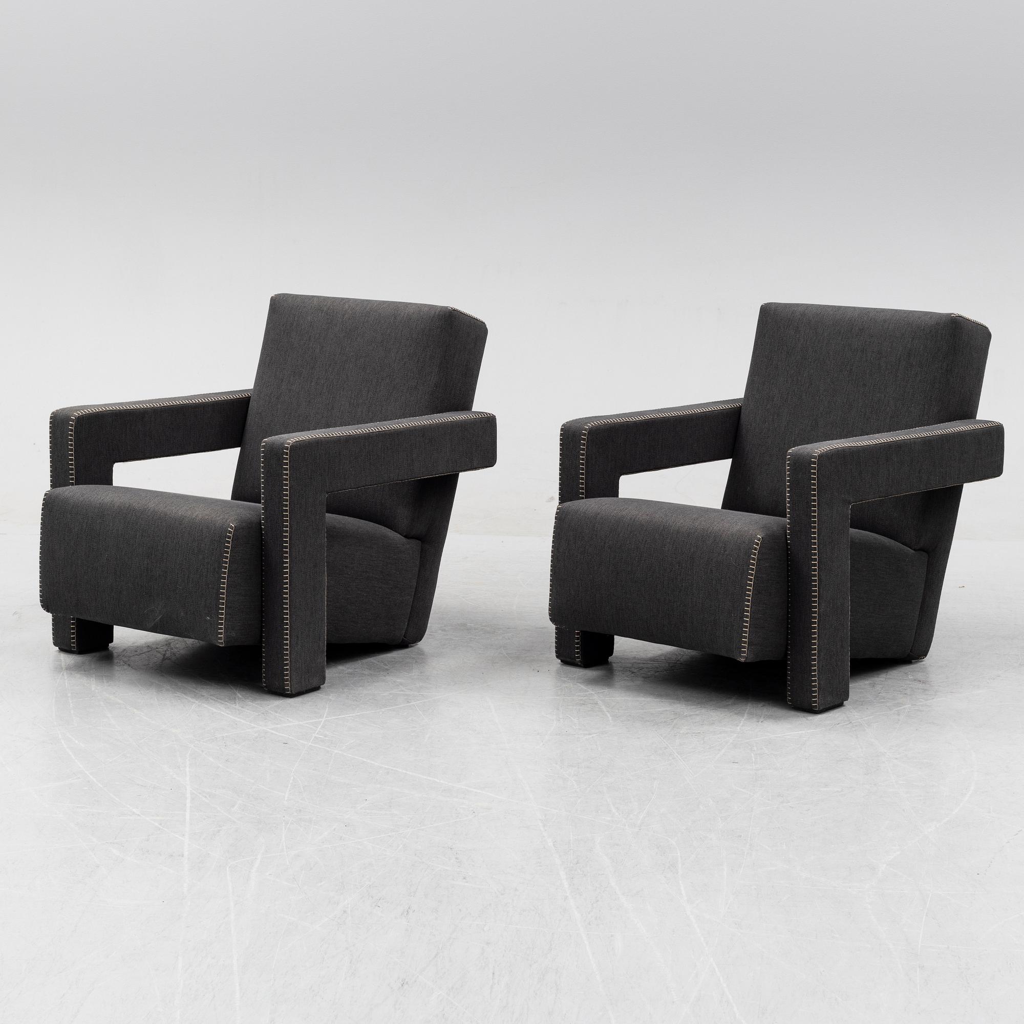 Gerrit Rietveld, "Utrecht", fåtöljer 1 par, Cassina.
