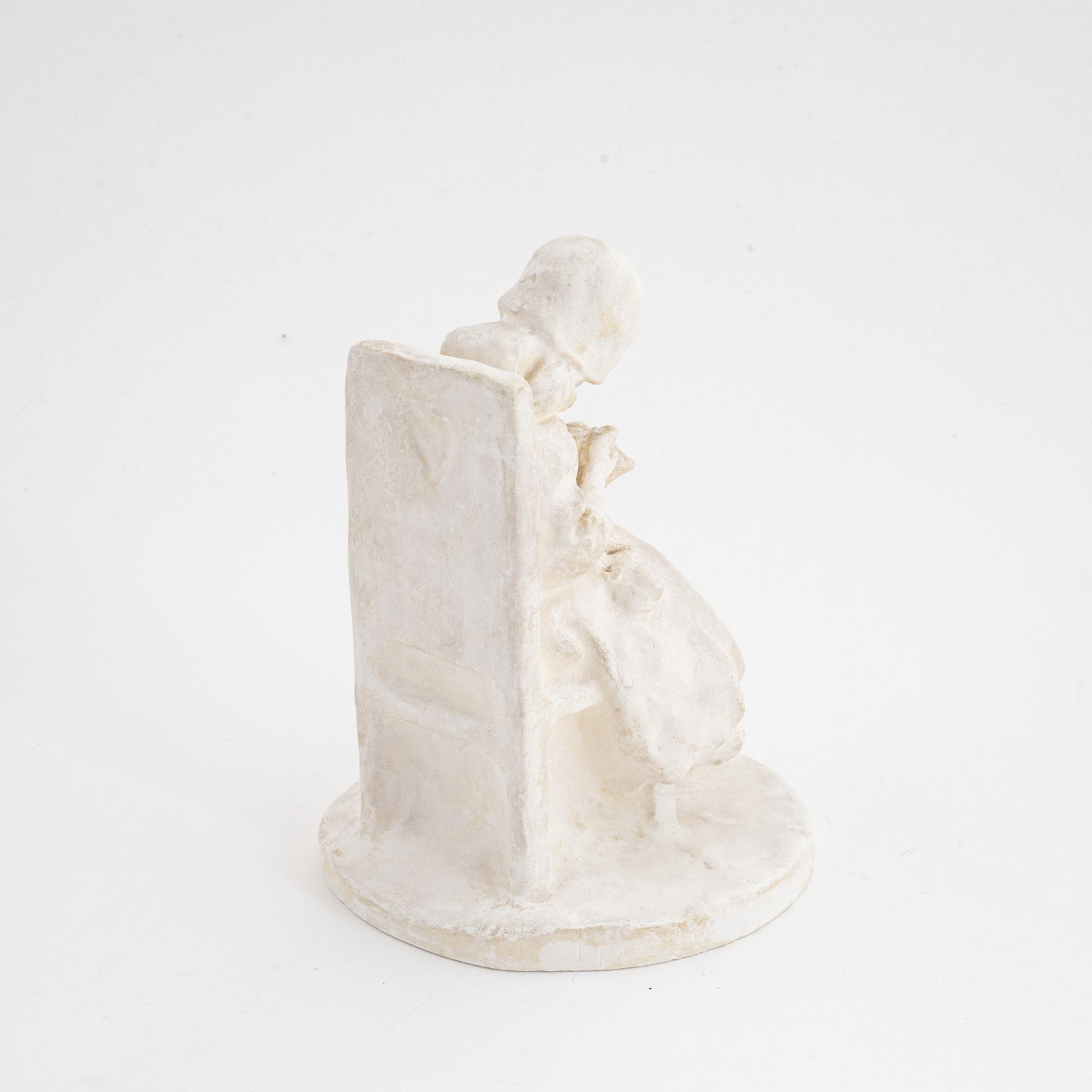 Ruth Milles, sculpture, plaster. Signed. Dated 1911.