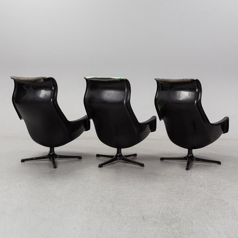Alf Svensson & Yngve Sandström, a set of three 'Galaxy' easychairs for Dux.