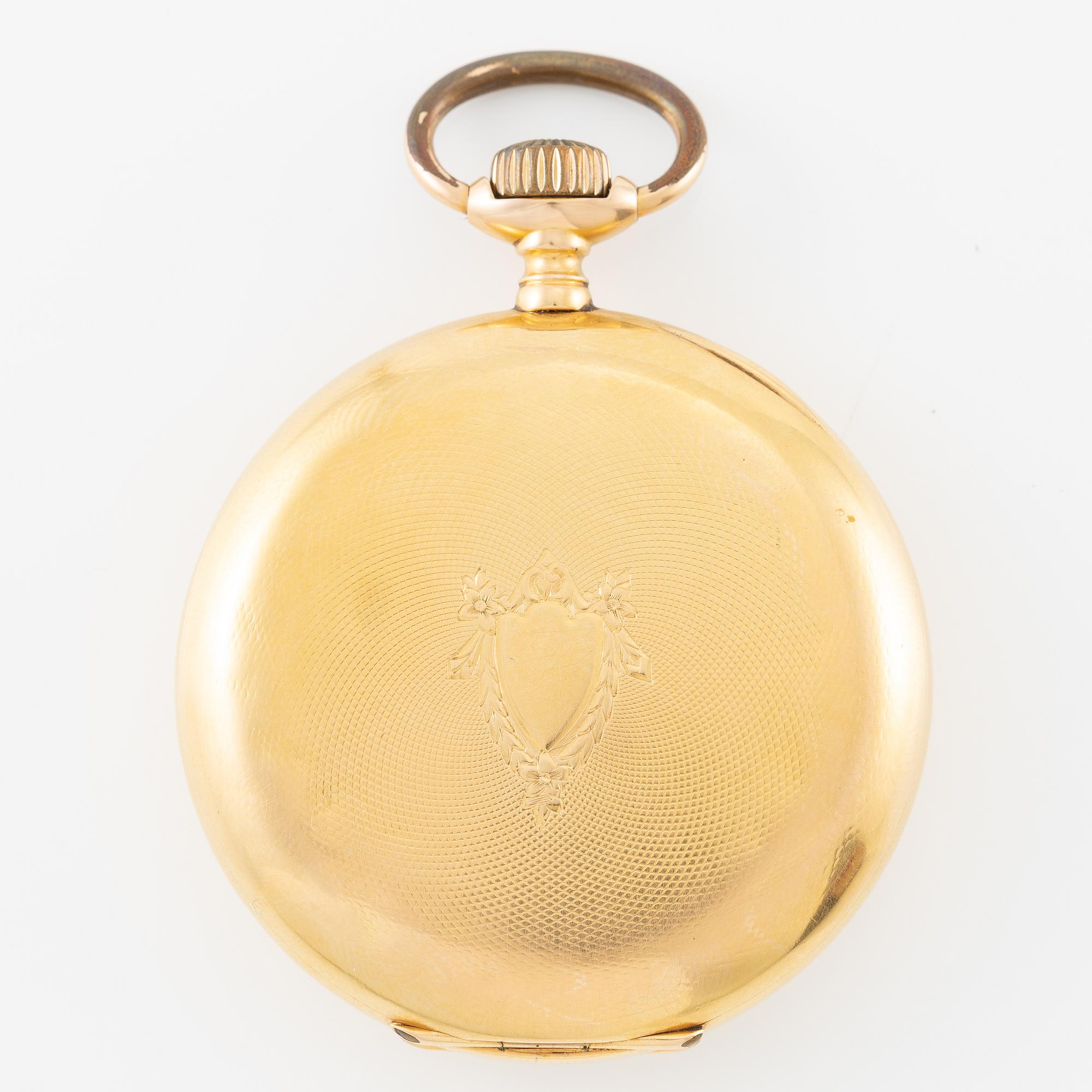 Longines, fickur, 18K guld, 49 mm.