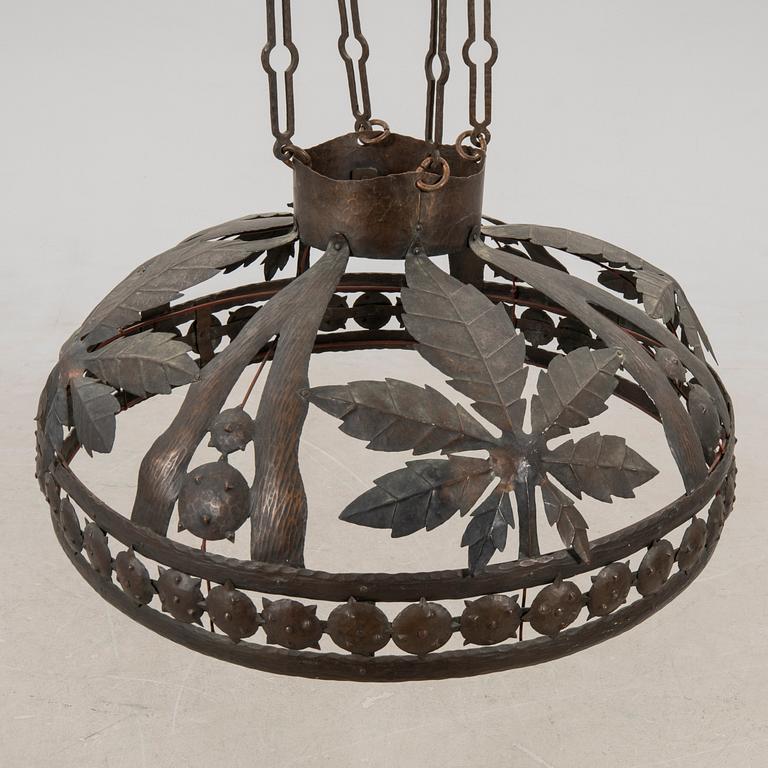 Art Nouveau ceiling lamp, early 20th century.