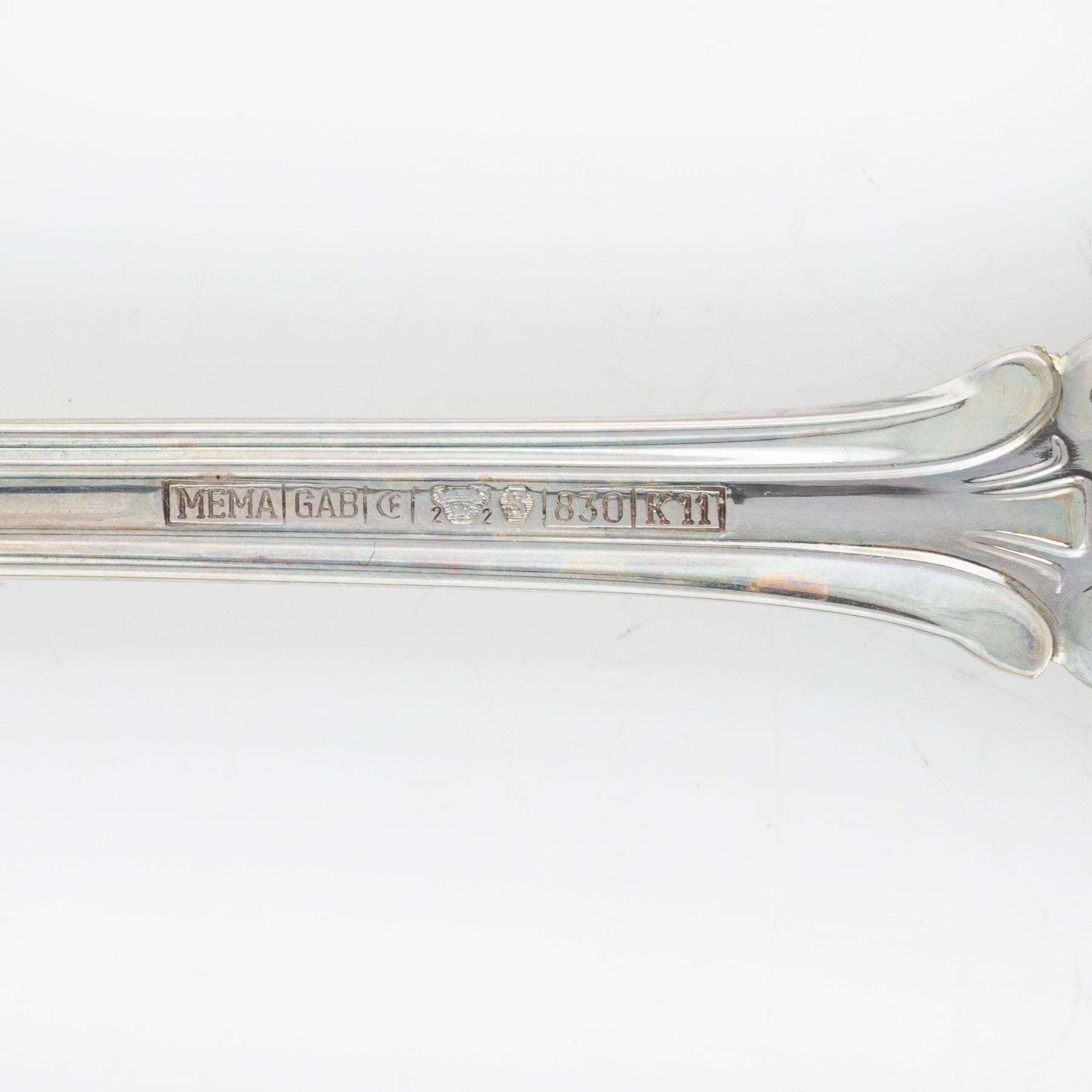 36 pieces of silver cutlery, Vienna, Austria, early 20th Century and GAB MEMA, Eskilstuna, 2007-08.