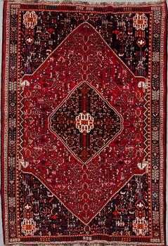 MATTA, Shiraz/Kashgai, figural, 1900-talets slut. Ca 303 X 204 cm.