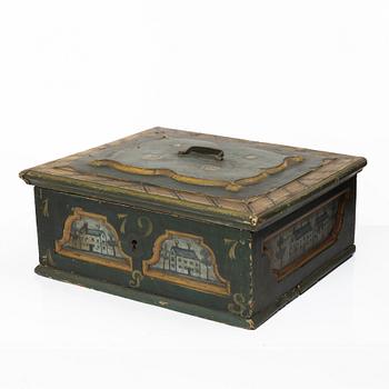 Fiancée's box, folk art, marked 1797.
