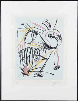 KAREL APPEL, etsning, signerad, numrerad 7/60, och daterad -88.