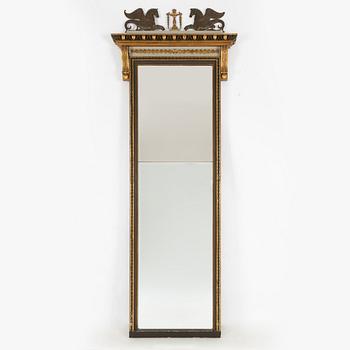 A Empire style mirror, late 19th Century.