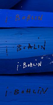 JONAS BOHLIN, skulptur, trä, 12 delar, sign.
