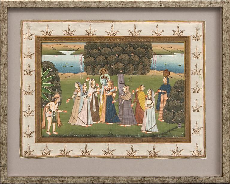 Unknown artist India first half of the 20th century gouaches 2 pcs.