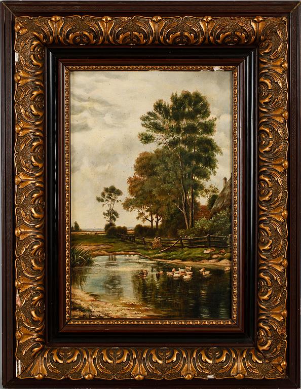 OKÄND KONSTNÄR, olja på duk, 1800-/1900-tal, signerad B Paul.