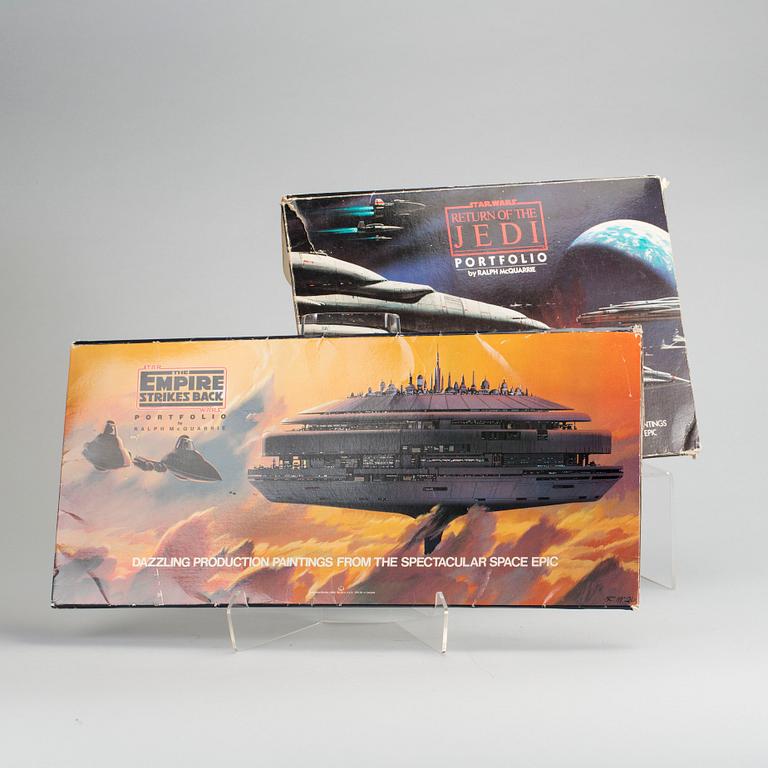THE STAR WARS PORTFOLIO, 2 mappar, Ralph McQuarrie, 1970/80-tal.