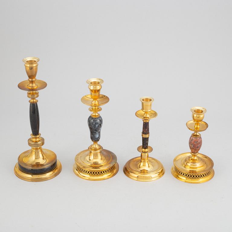 Carl Hjalmar Norrström, efter. Ljusstakar, 4 st, i låda, Skultuna , samtliga numrerade 224/300, 1997.