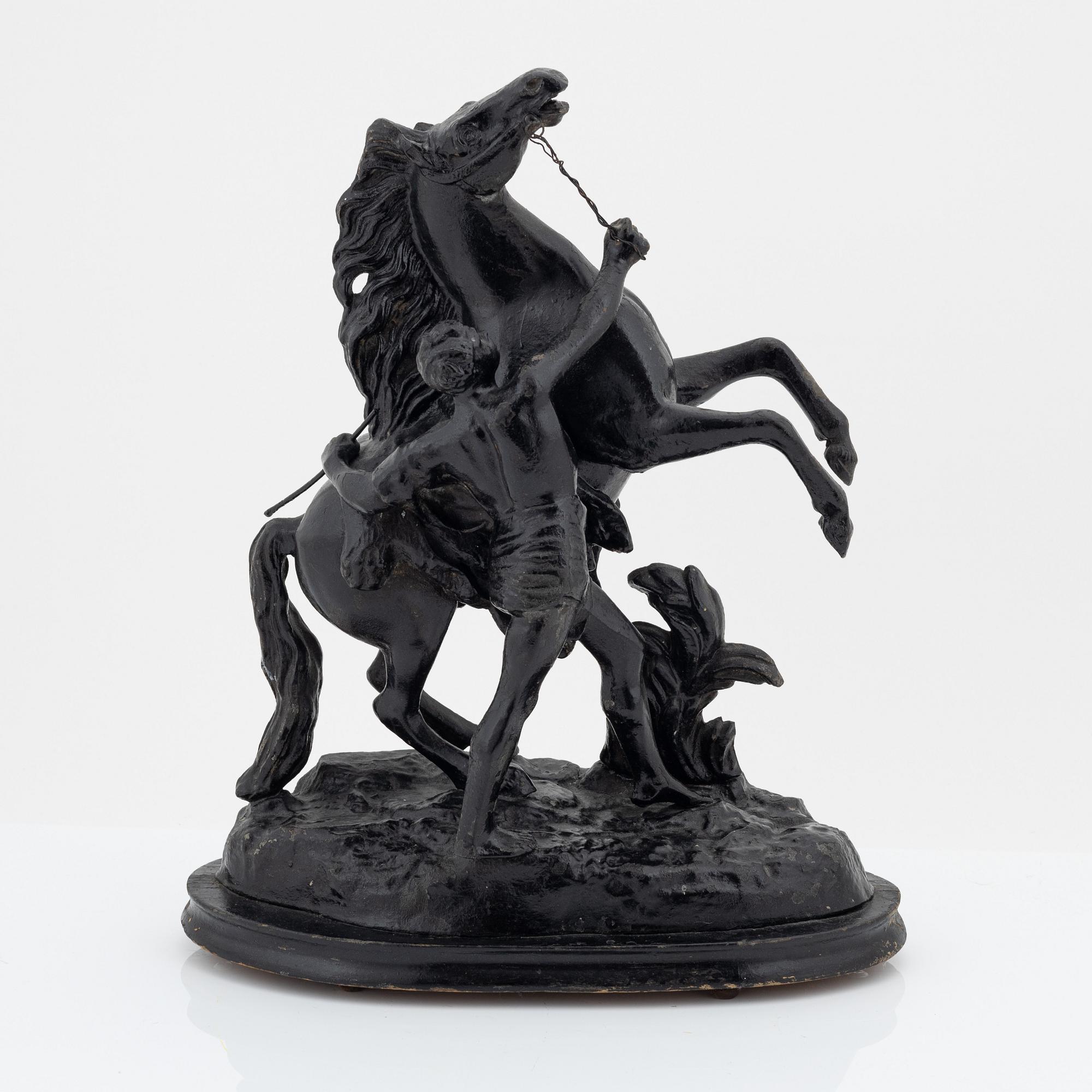 Guillaume coustou, after. A patineted metall sculpture.