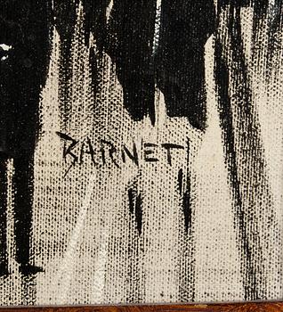 OKÄND KONSTNÄR, olja på duk, signerad Barnet, 1960-tal.