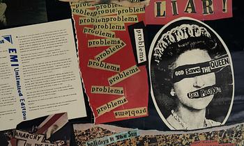 John Varnom & Jamie Reid, poster, "Never Mind The Bollocks Here’s The Sex Pistols", Virgin Records Ltd, 1977.