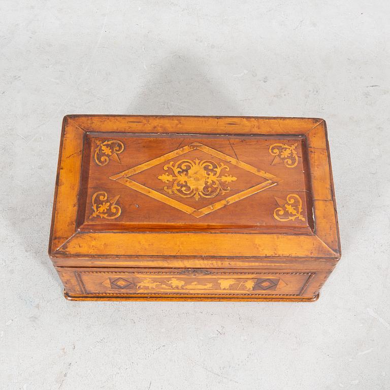 An 18th century mahogany box.