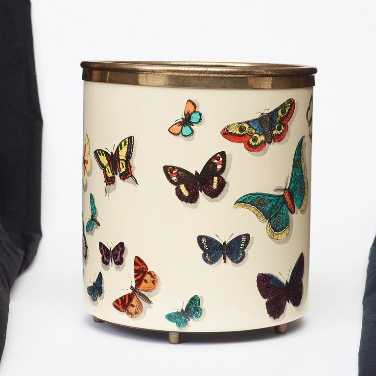 A Piero Fornasetti 'Farfalle' waste paper bin, Milan, Italy.