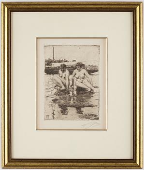 ANDERS ZORN, etsning, 1916, signerad med blyerts.