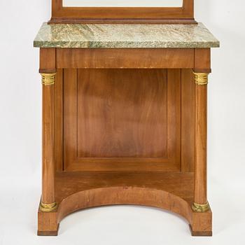 Mirror with console table, Empire style, early 20th century.