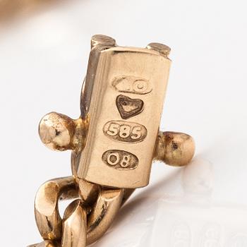 Kaulakoru, 14K kultaa. Kultaseppä Antero Ojala, Helsinki 1991.