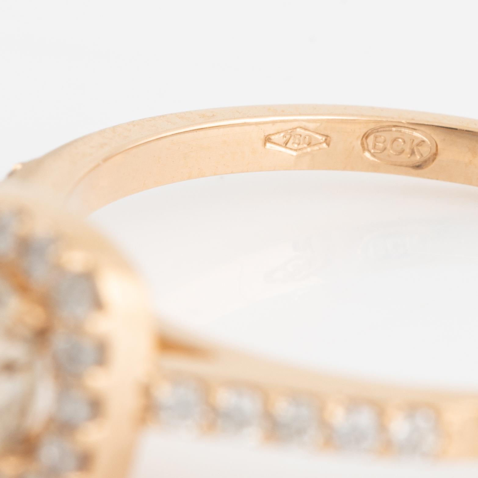 Brilliant cut diamond ring.