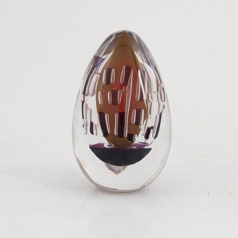 Jan Johansson, glass egg, Orrefors 1989.