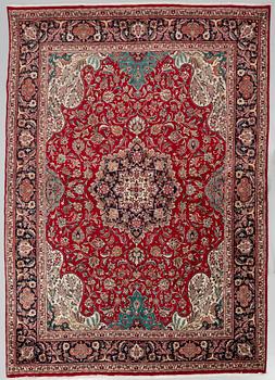 Carpet, Tabriz, figural, approx. 400 x 300 cm.