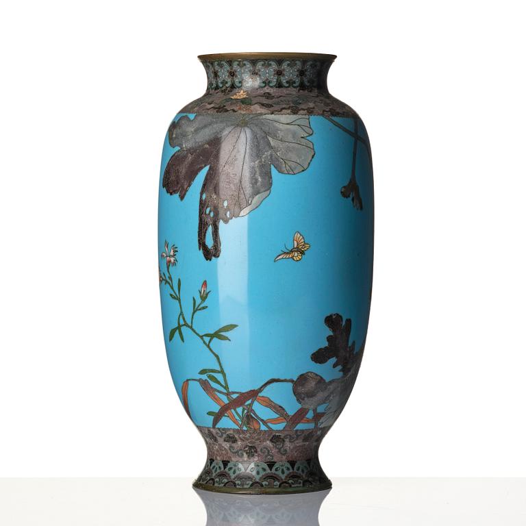 A Japanese cloisonné vase, first part of the 1900s.