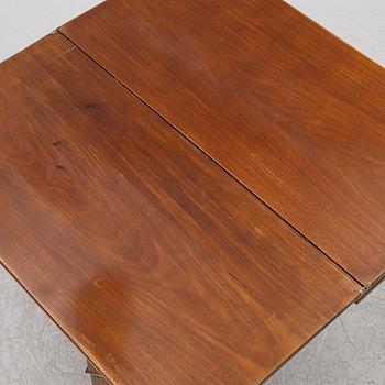 A late Gustavian mahogany cards table, Stockholm, late 18th century.