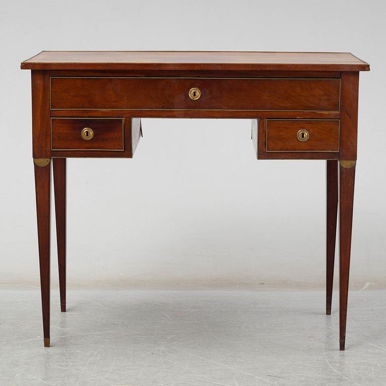 A Swedish late gustavian writing desk, late 18th century.