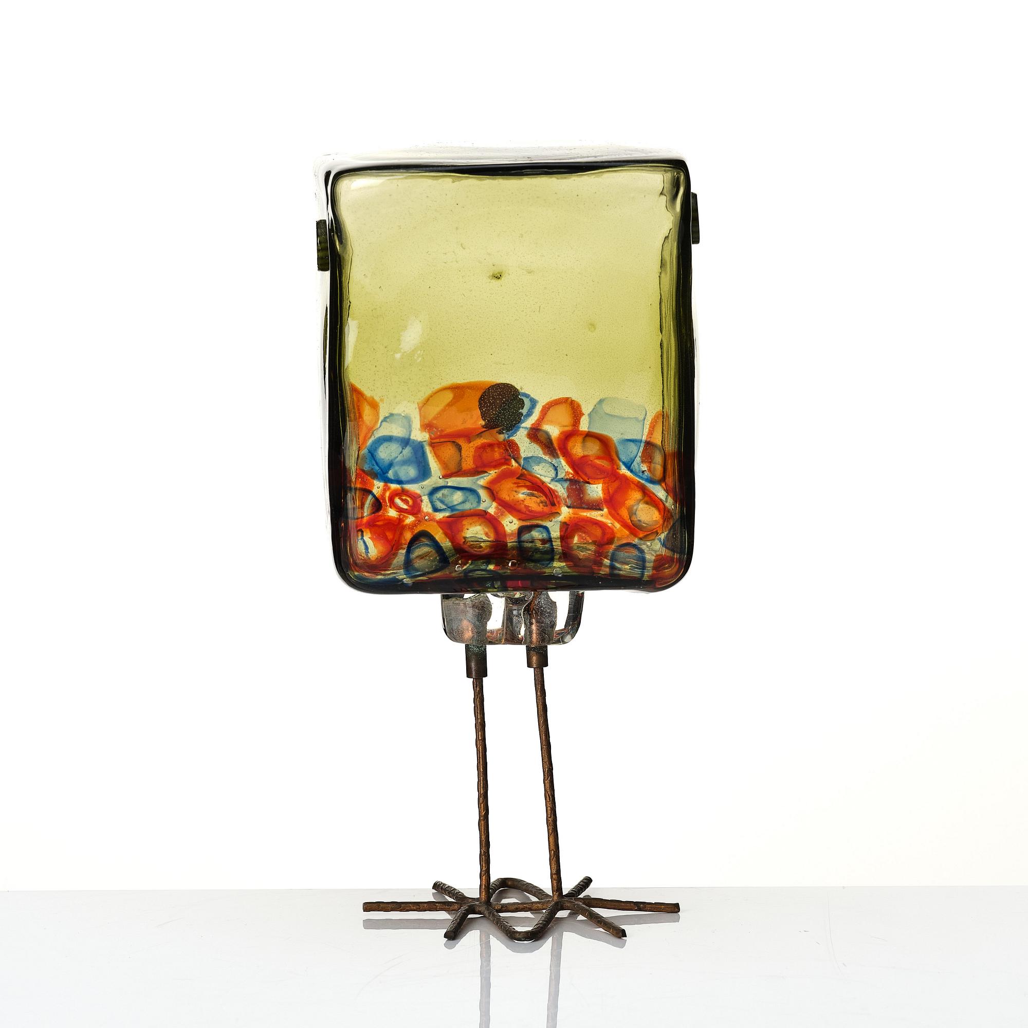 Alessandro Pianon, a "Pulcino" glass sculpture of a bird, Vistosi, Italy 1960's, model S191.