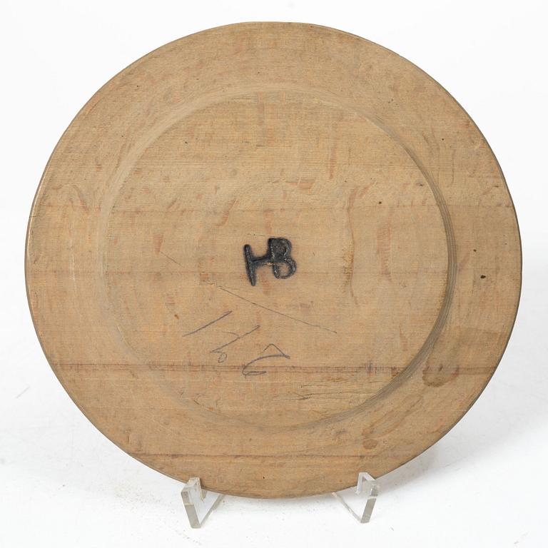 Wooden serving platters, 12 pcs, folk art, 19th century.