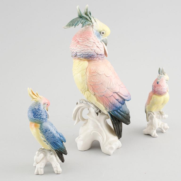 Three porcelain figurines from Karl Ens in Germany, mid 20th century.