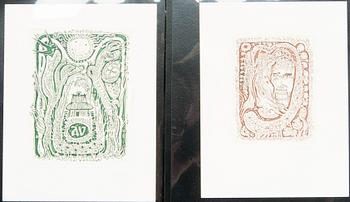 Silvi Väljal, ex-libris etchings, 131 pcs.