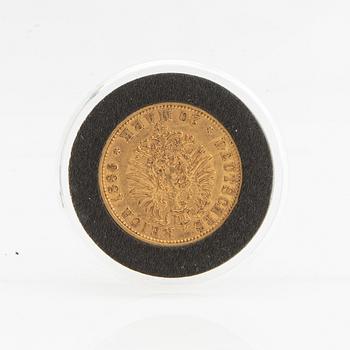 Guldmynt Tyskland, Wilhelm I 20 Mark, 1886.