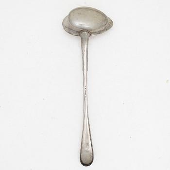 A Swedish soup ladle, mark of Johan Petter Ahlforss, Strängnäs 1841.