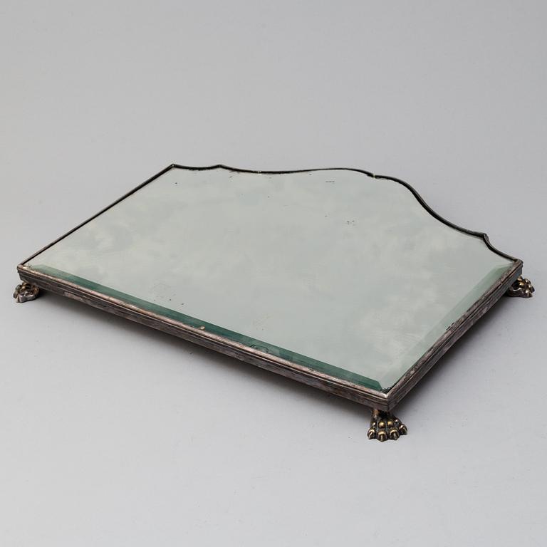 BORDSPLATEAU, del av, argent haché, rokoko, 1700-talets andra hälft.