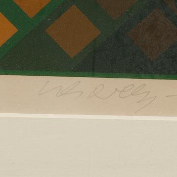 VICTOR VASARELY, färgseriegrafi, signerad och numrerad 121/250.